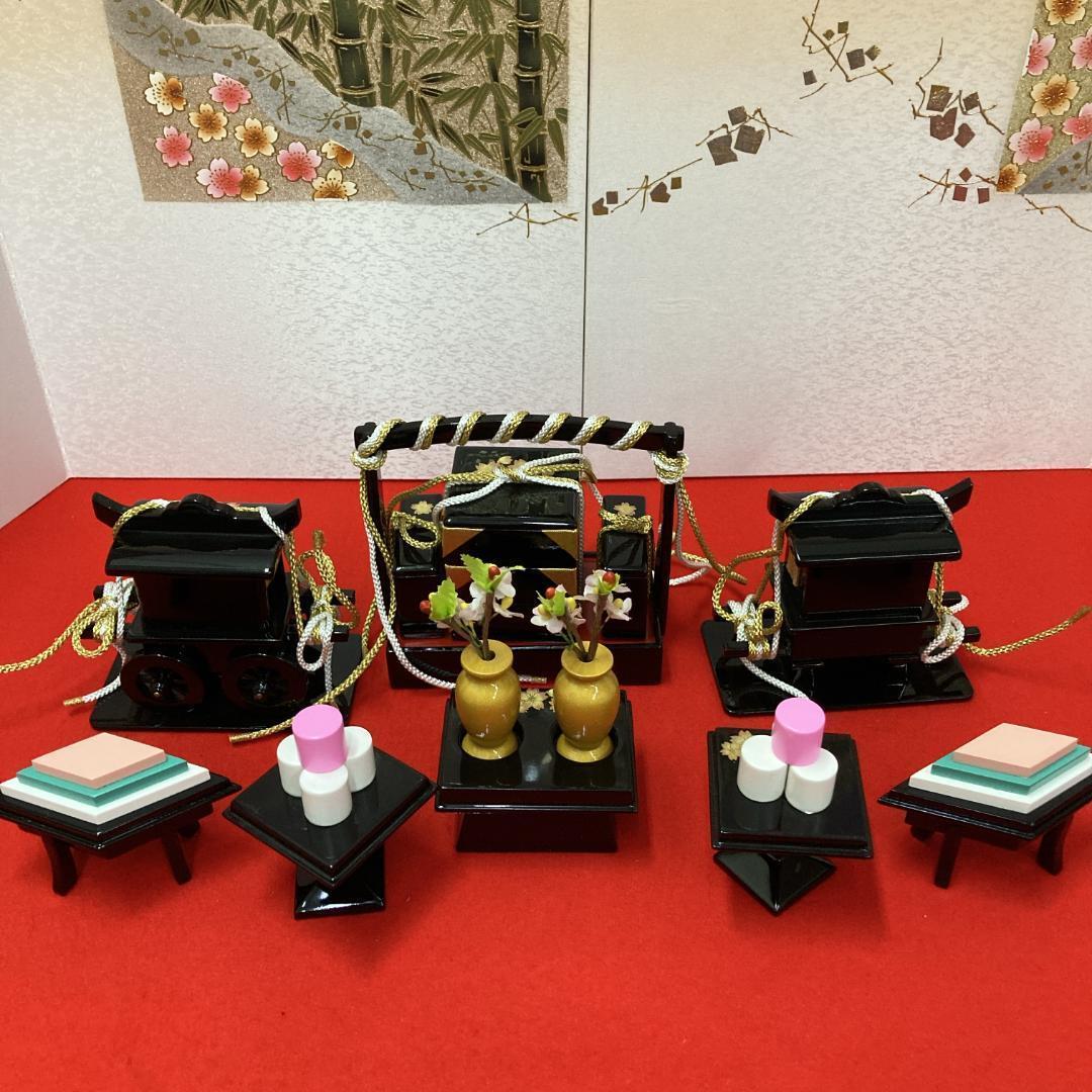 G8 美品！20号6点　雛道具　三段飾り道具　ひな人形道具　雛祭り道具