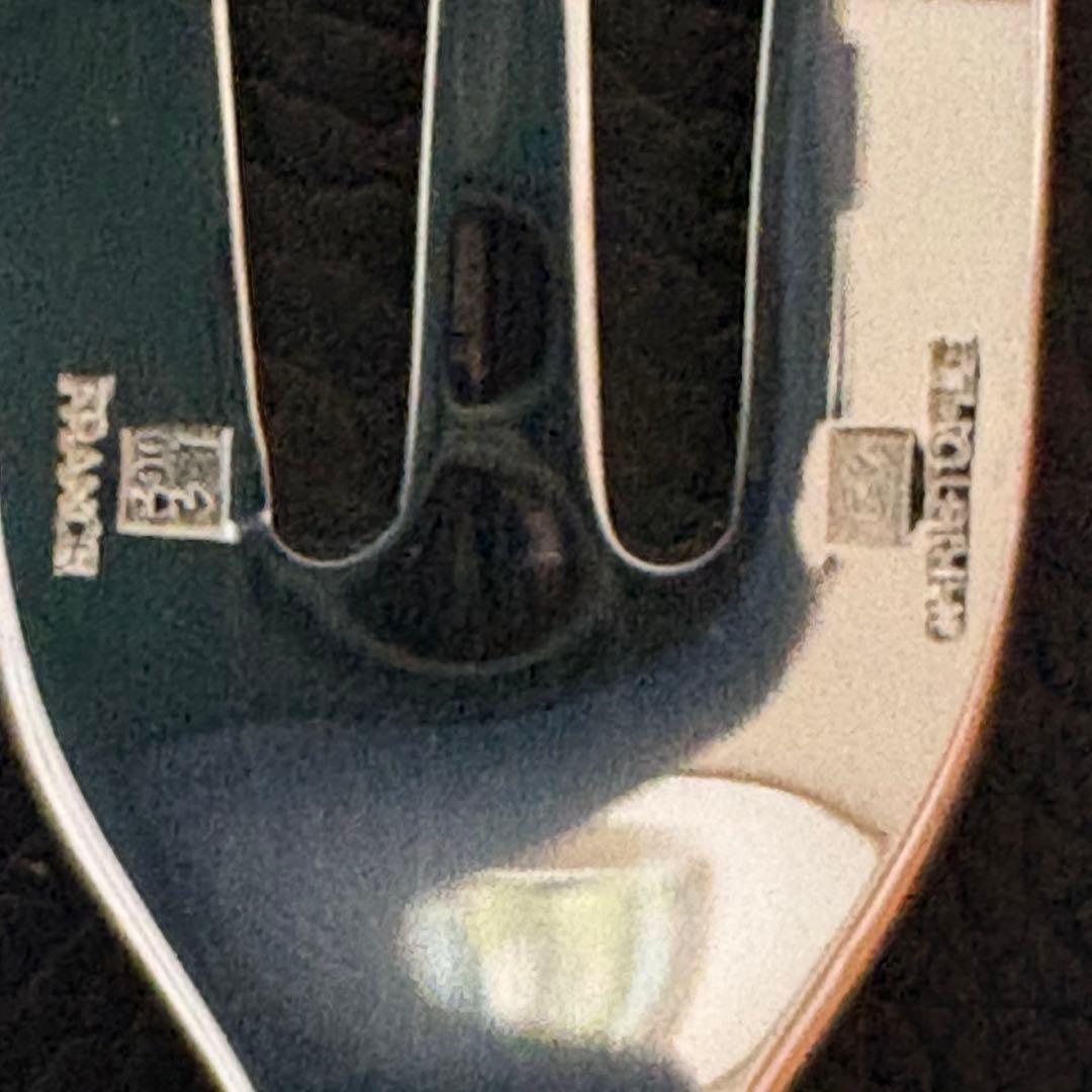 美品クリストフル　アリアゴールドリング　ケーキフォーク2本