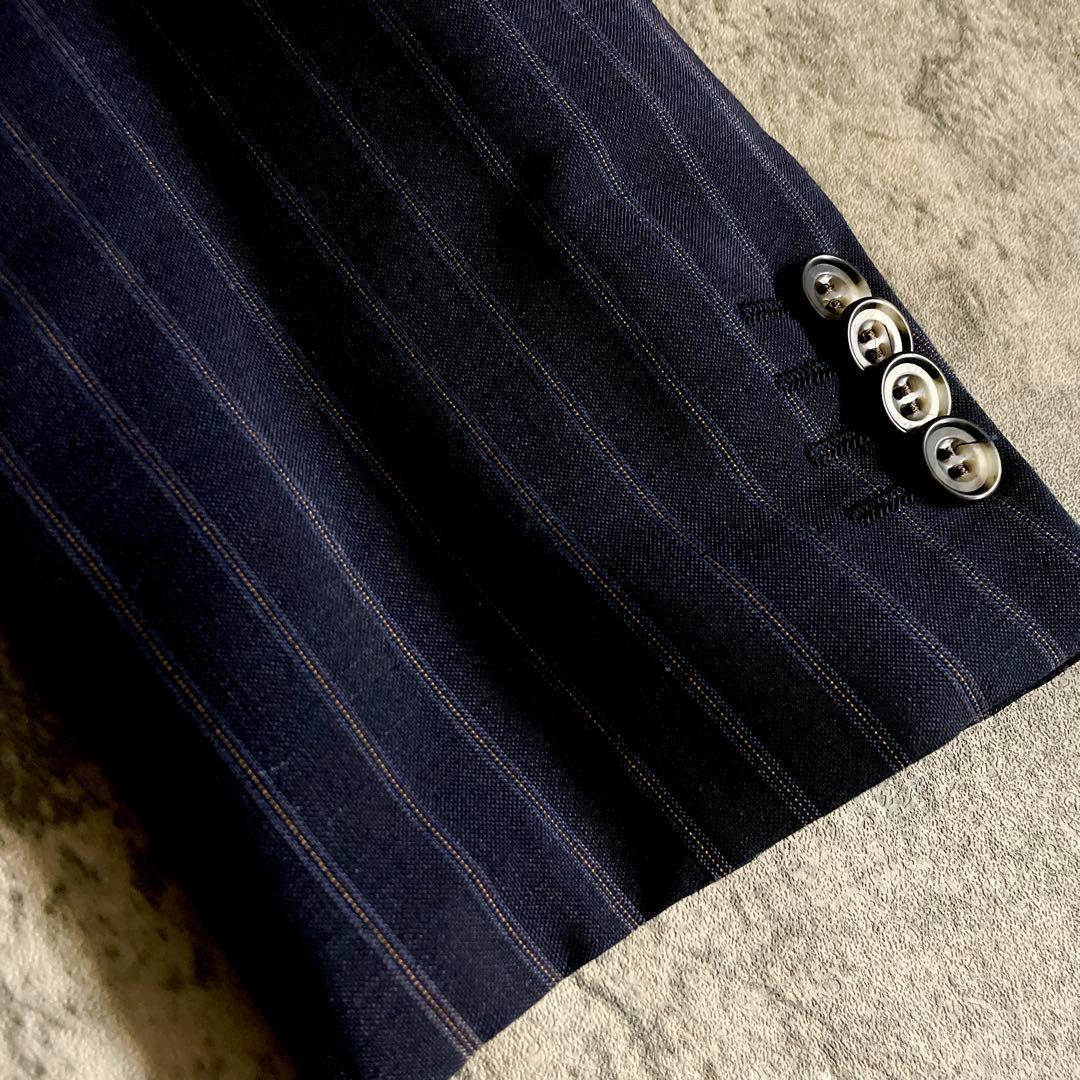 極美品 極上ウール ダブルブレストスーツ× LOUIS VUITTONネクタイ