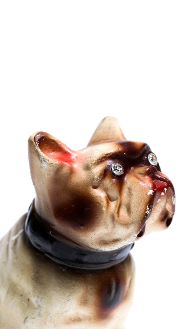 希少 Chalkware Bulldog timeworn clothing