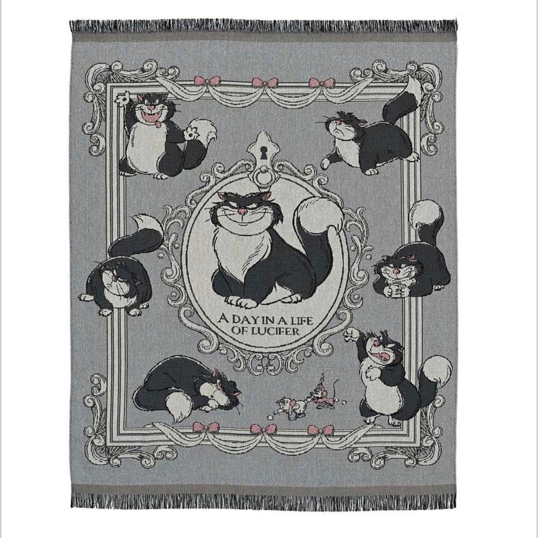 ルシファー ジャック＆ガス ブランケット 大判 猫の日 ディズニー　ひざ掛け