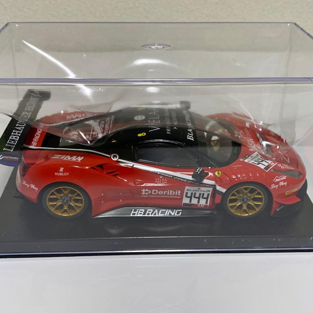 GLレーシング製 ミニッツボディ フェラーリ 488GT3 レッド×ブラック