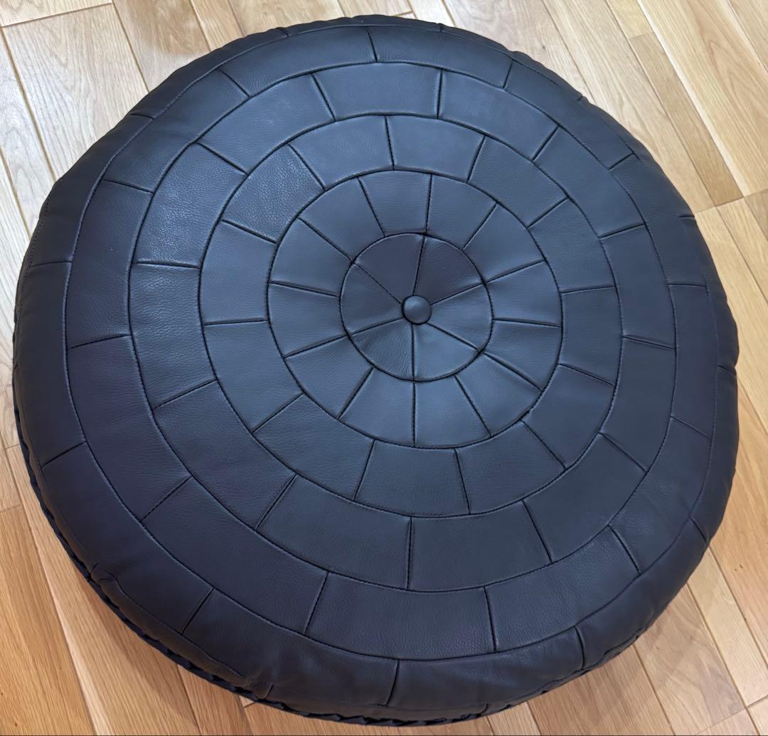 カンディハウス　レザークッション　革クッション　ブラック