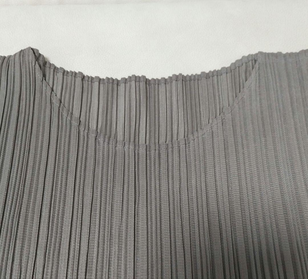 PLEATS PLEASE グレー プリーツトップス ミヤケイッセイ
