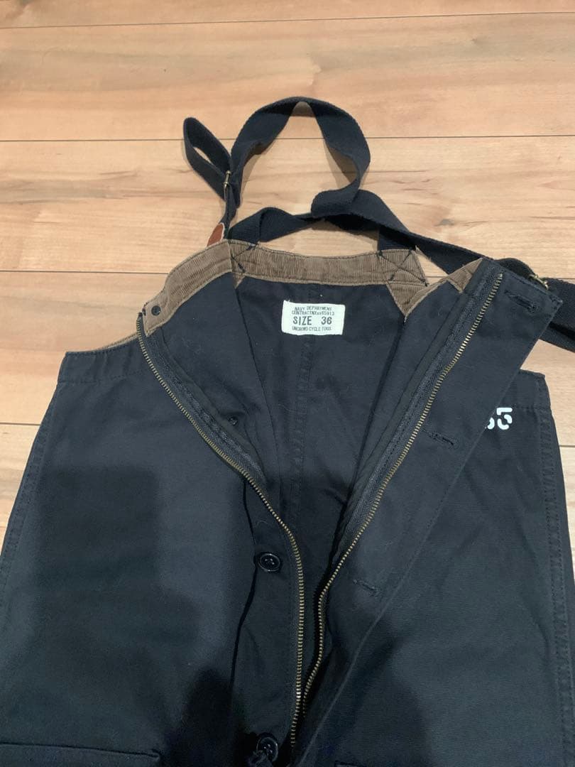 ブルコ　bluco U.C.C.T 1165 黒 オーバーオール　siz36