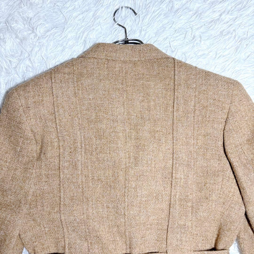 希少 ハリスツイード テーラードジャケット 英国製生地 レディースL〜XL