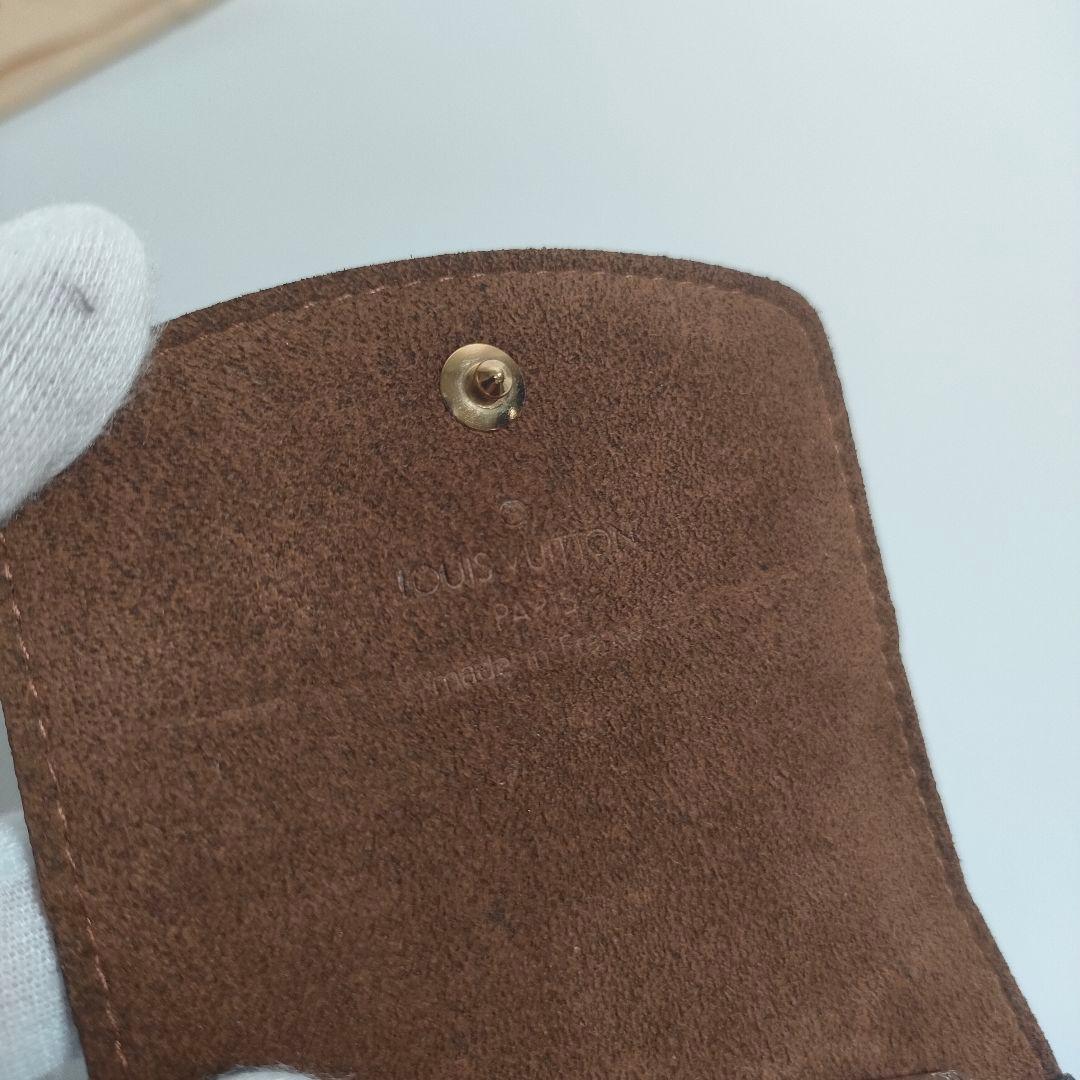 LOUIS VUITTON ダミエ カフリンクス シルバー×ブラウン ケース付き