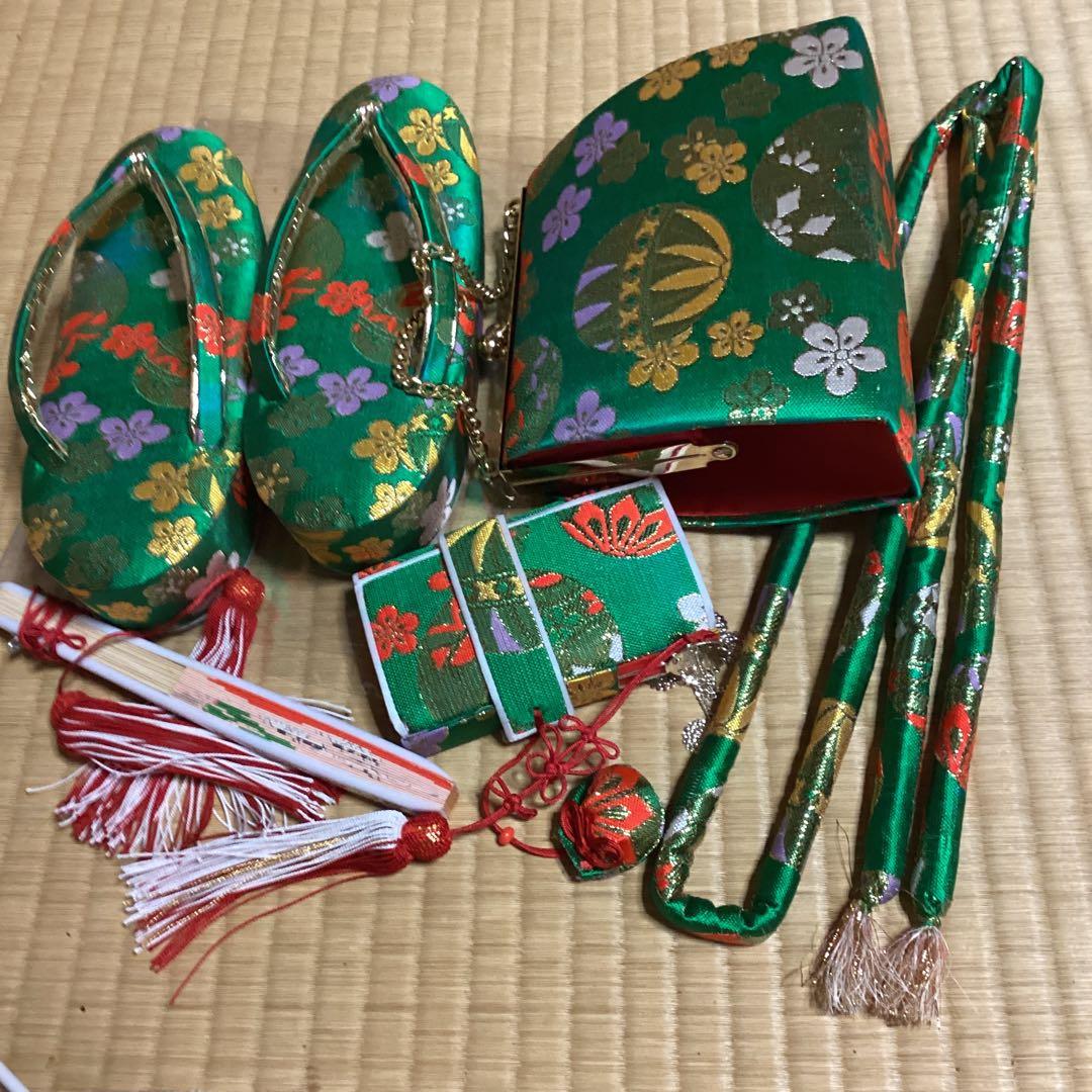 七五三七歳用のフルセット　帯幅17センチ　草履21センチ