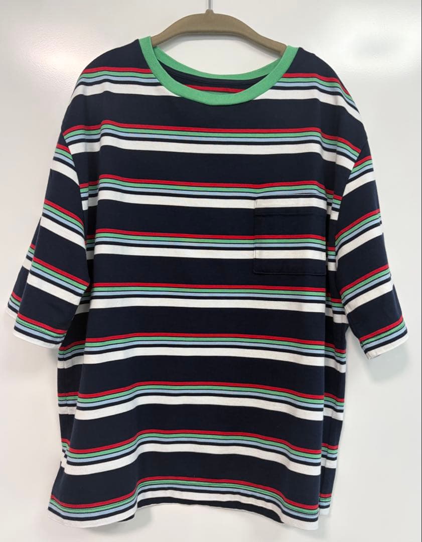 トップス MADISONBLUE STRIPES POCKET TEE