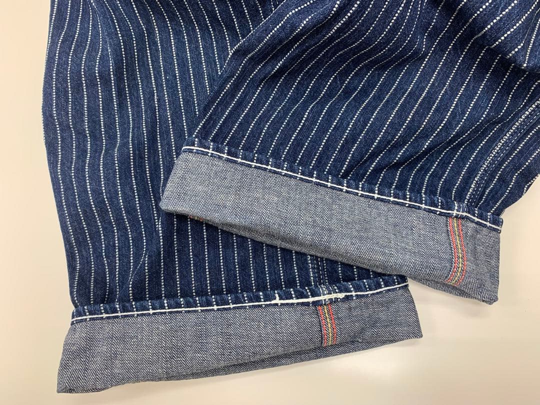 【日本製】オールドフラットヘッド デニム ウォバッシュ オーバーオール