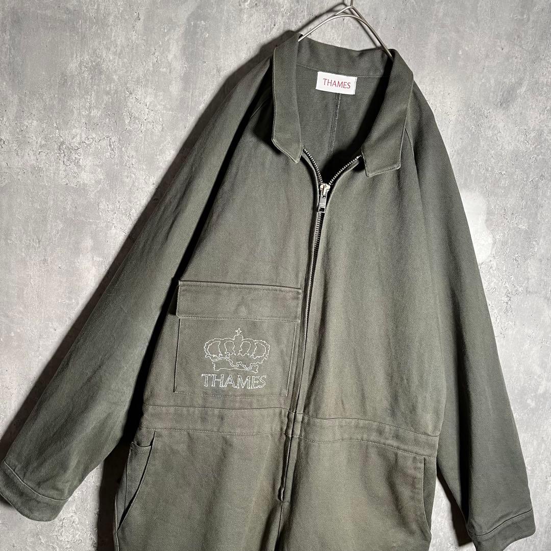 希少⭐️ THAMES MMXX. テムズ つなぎ オールインワン L オリーブ