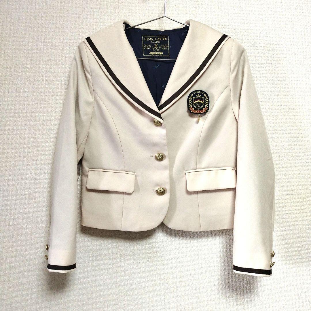 ピンクラテ　卒服　アイボリー 制服風 フォーマルスーツ