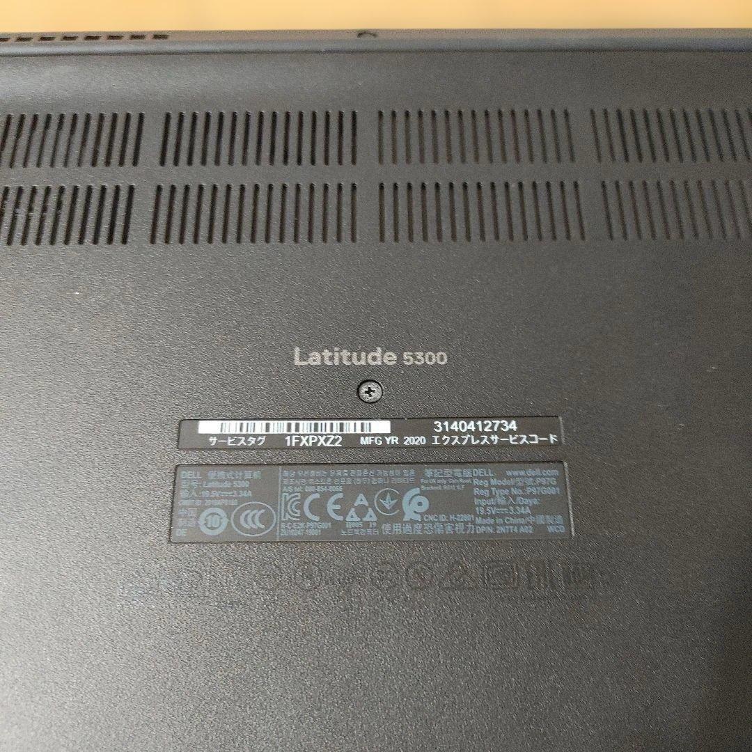 Windowsノート本体 Dell Latitude 5300 RAM 8GB SSD 256