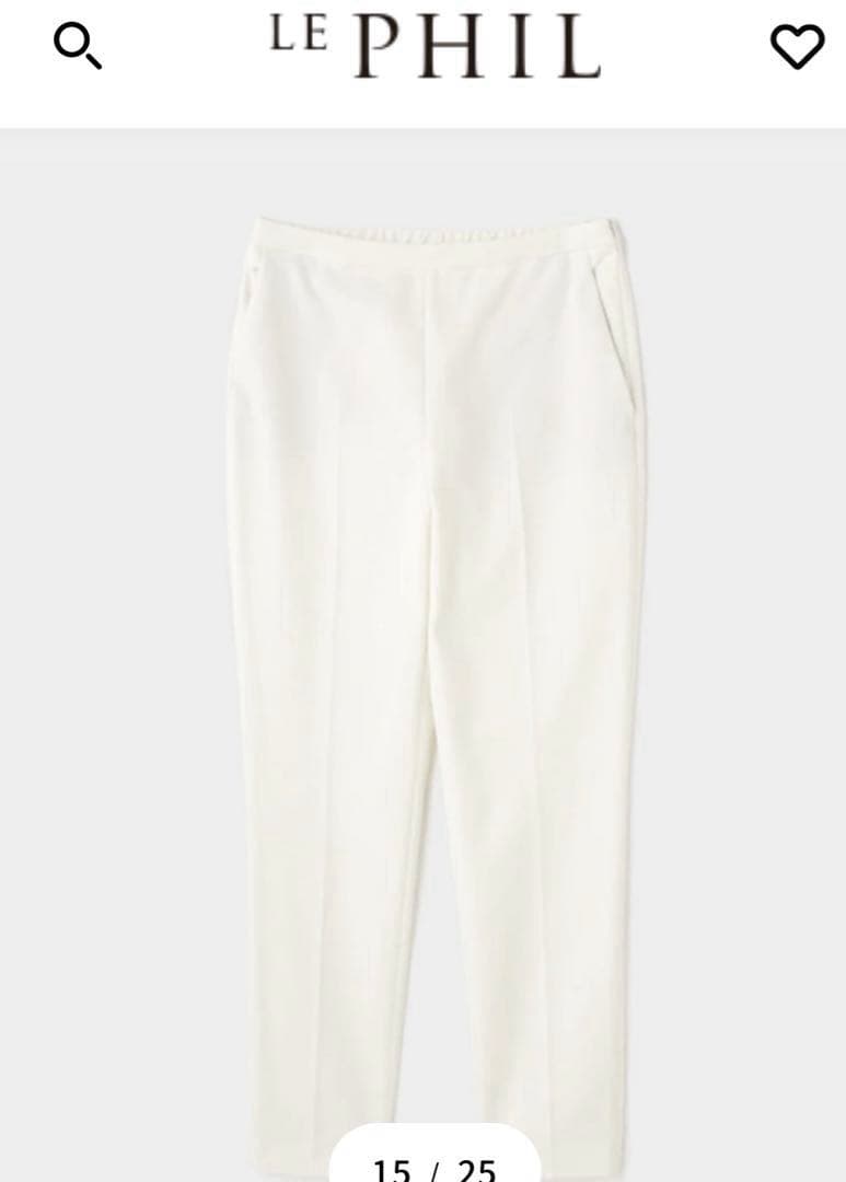 未使用 LE PHIL ルフィル 2WAYツイルパンツ ストレッチ 白 Lサイズ