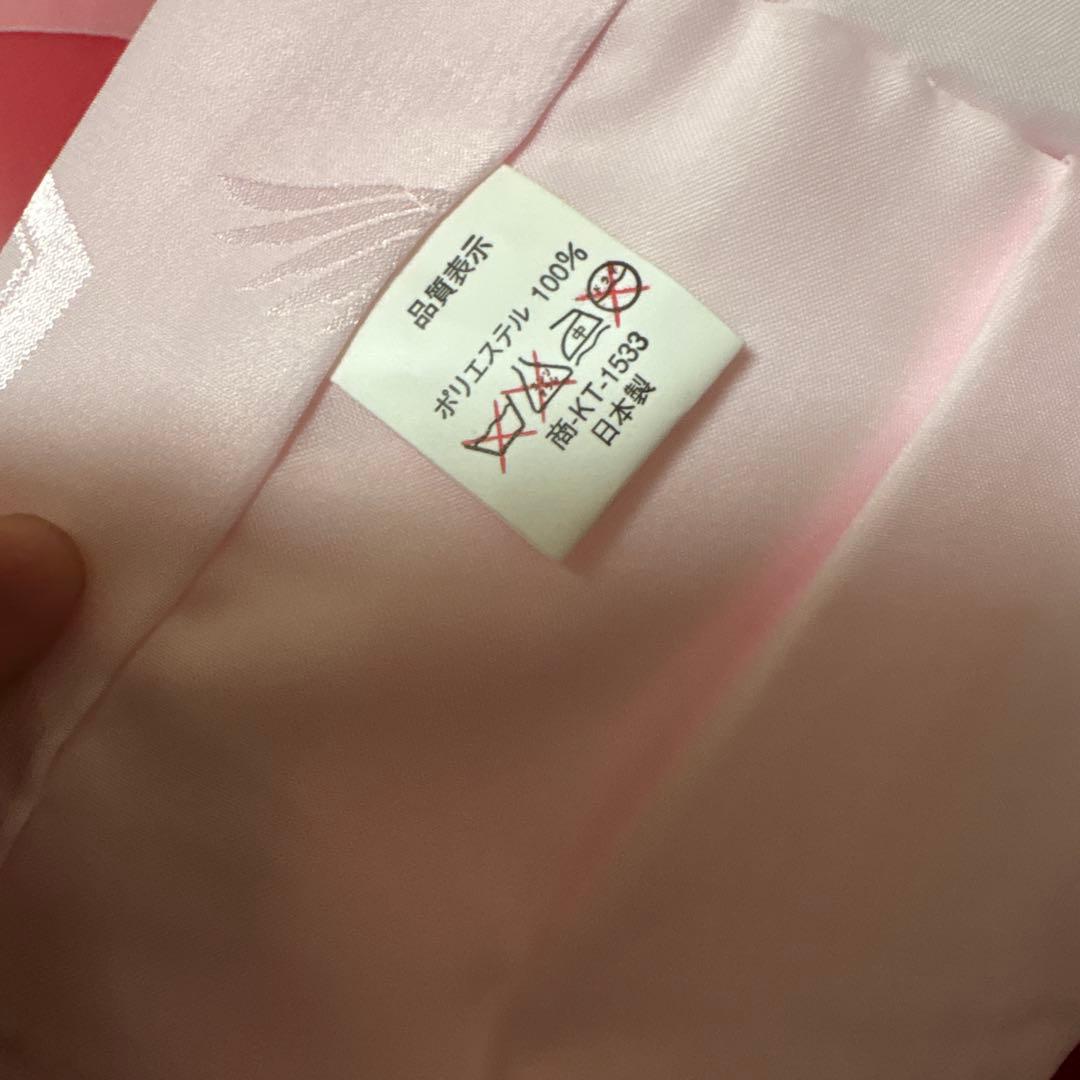 七五三 女の子 三歳 祝着 赤系 豪華友禅柄　正絹着物