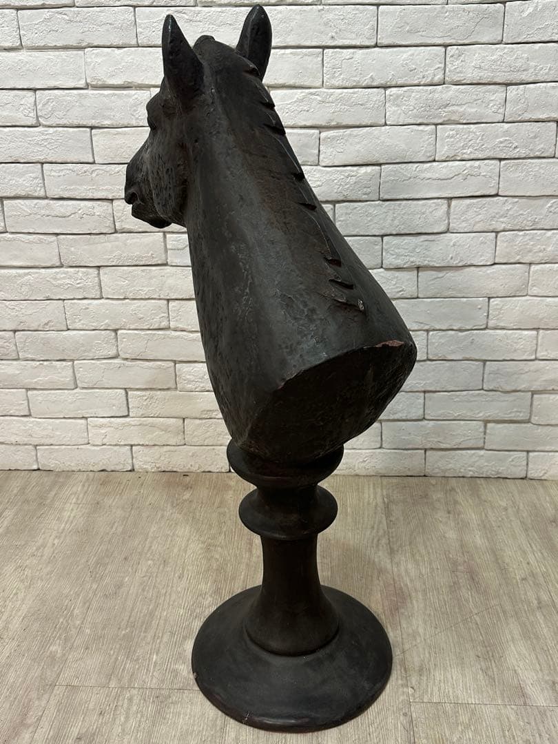 【東京都23区配送無料】定価18万　H87cm チェスナイト　置物 ホース　馬