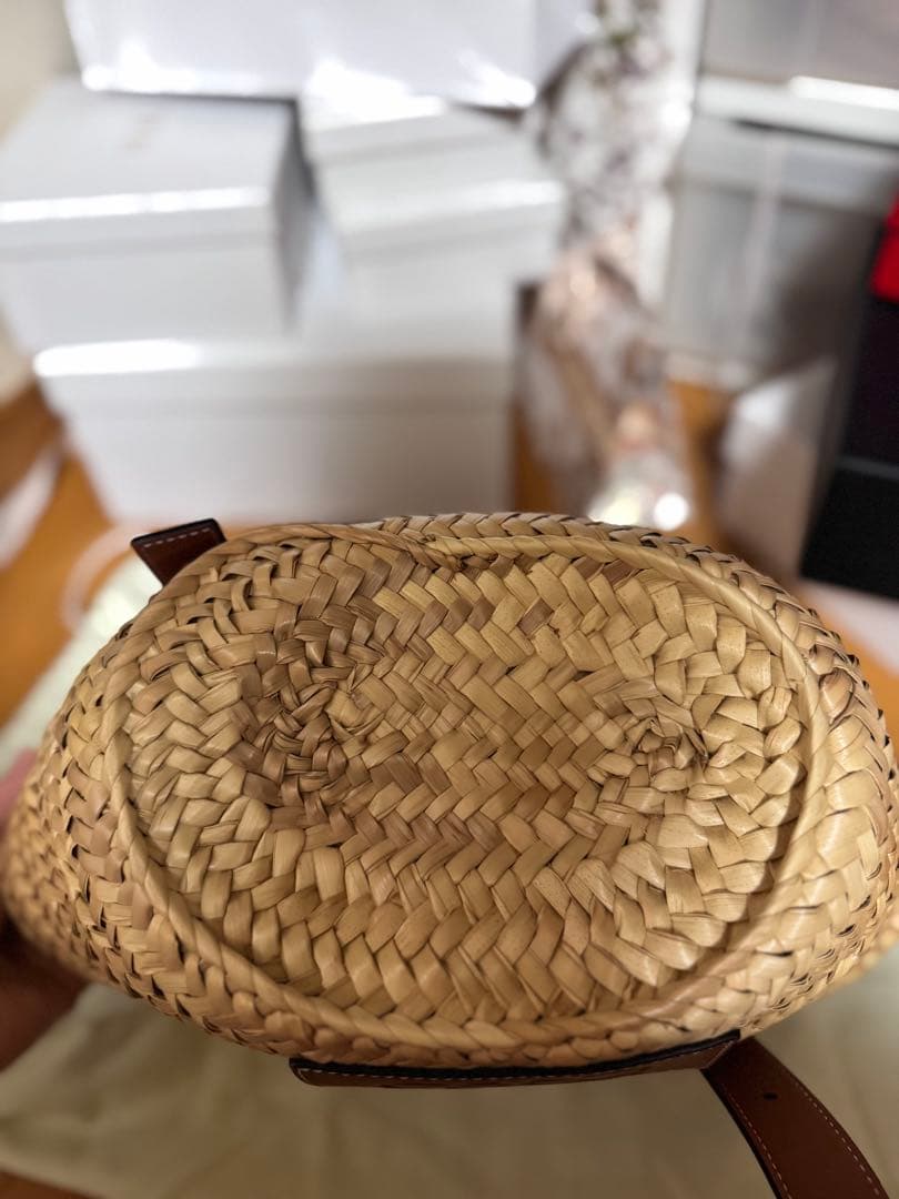 LOEWE バスケットバッグ スモール（ヤシの葉&カーフ） かごバッグ