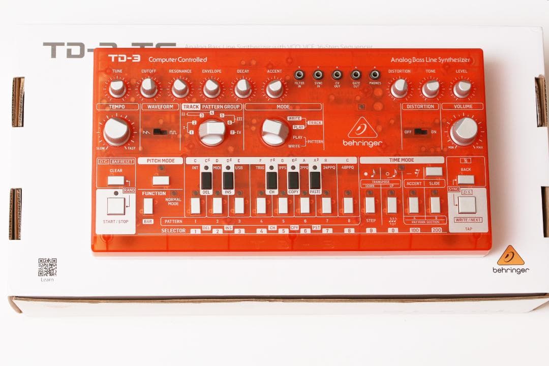 【オレンジ】behringer TD-3-TG アナログシンセサイザー