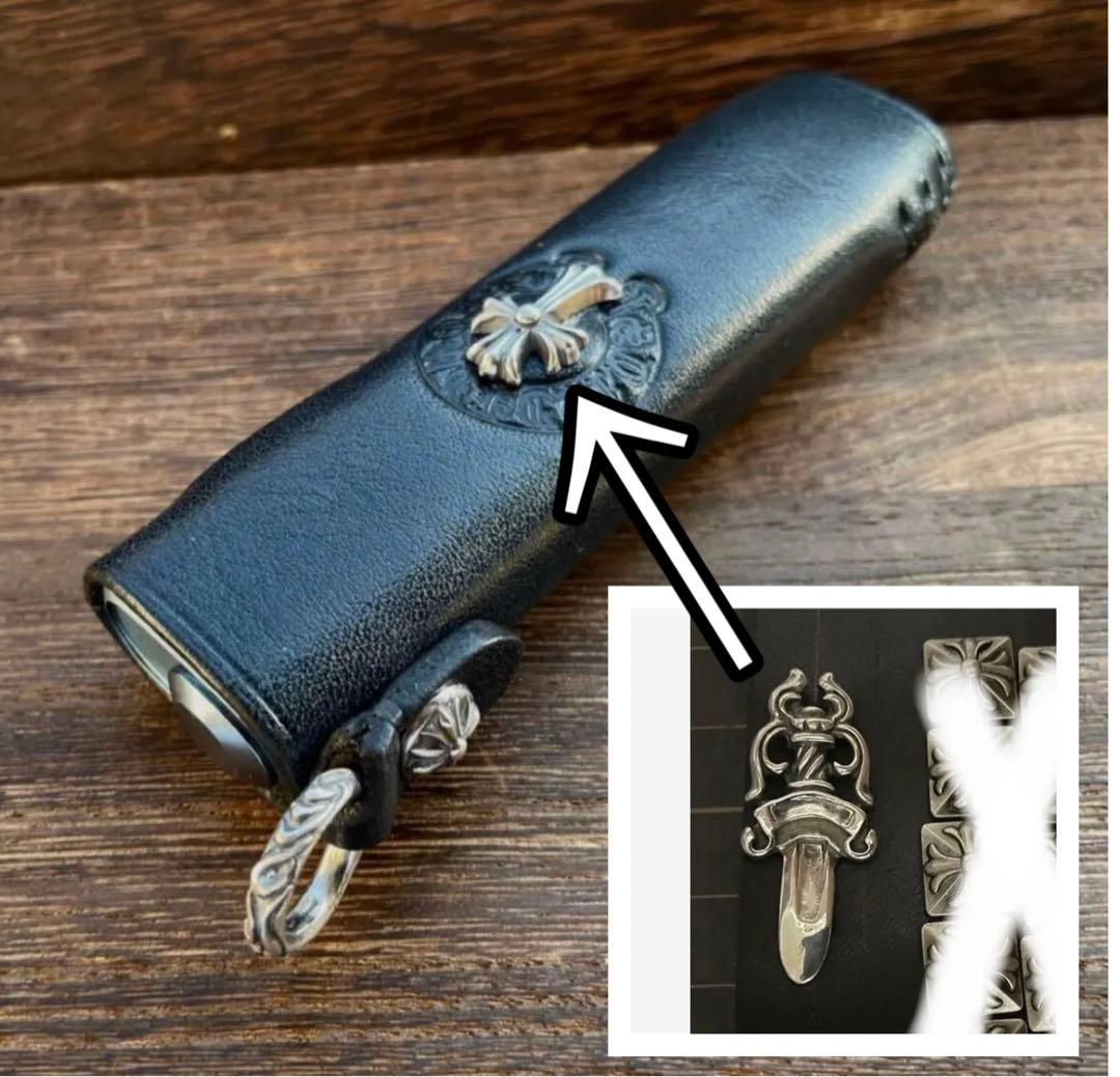 【オーダー】ダガー　iQOSイルマワン　レザーケース　silver925パーツ