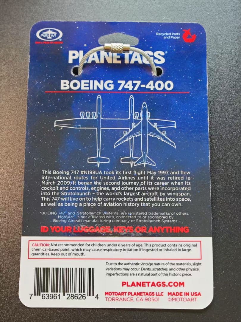 ユナイテッド航空 Planetags B747