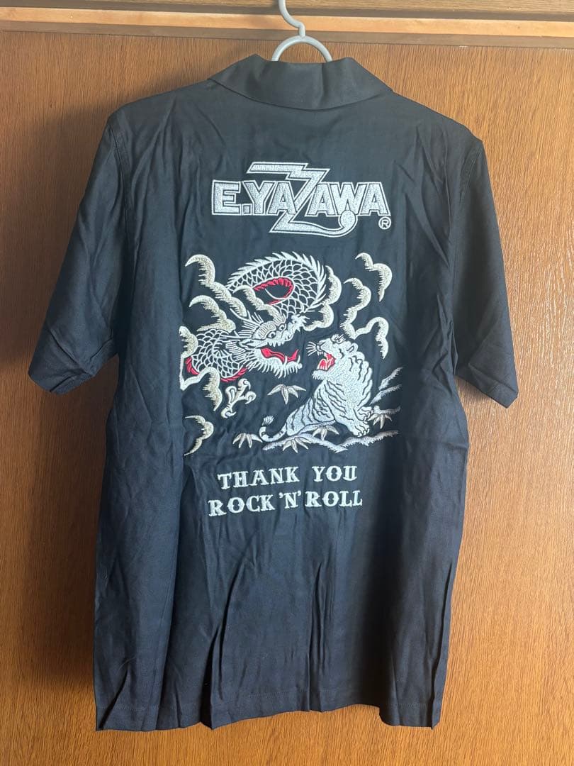 矢沢永吉　 E.YAZAWA 半袖シャツ 黒スカシャツMサイズ未使用品