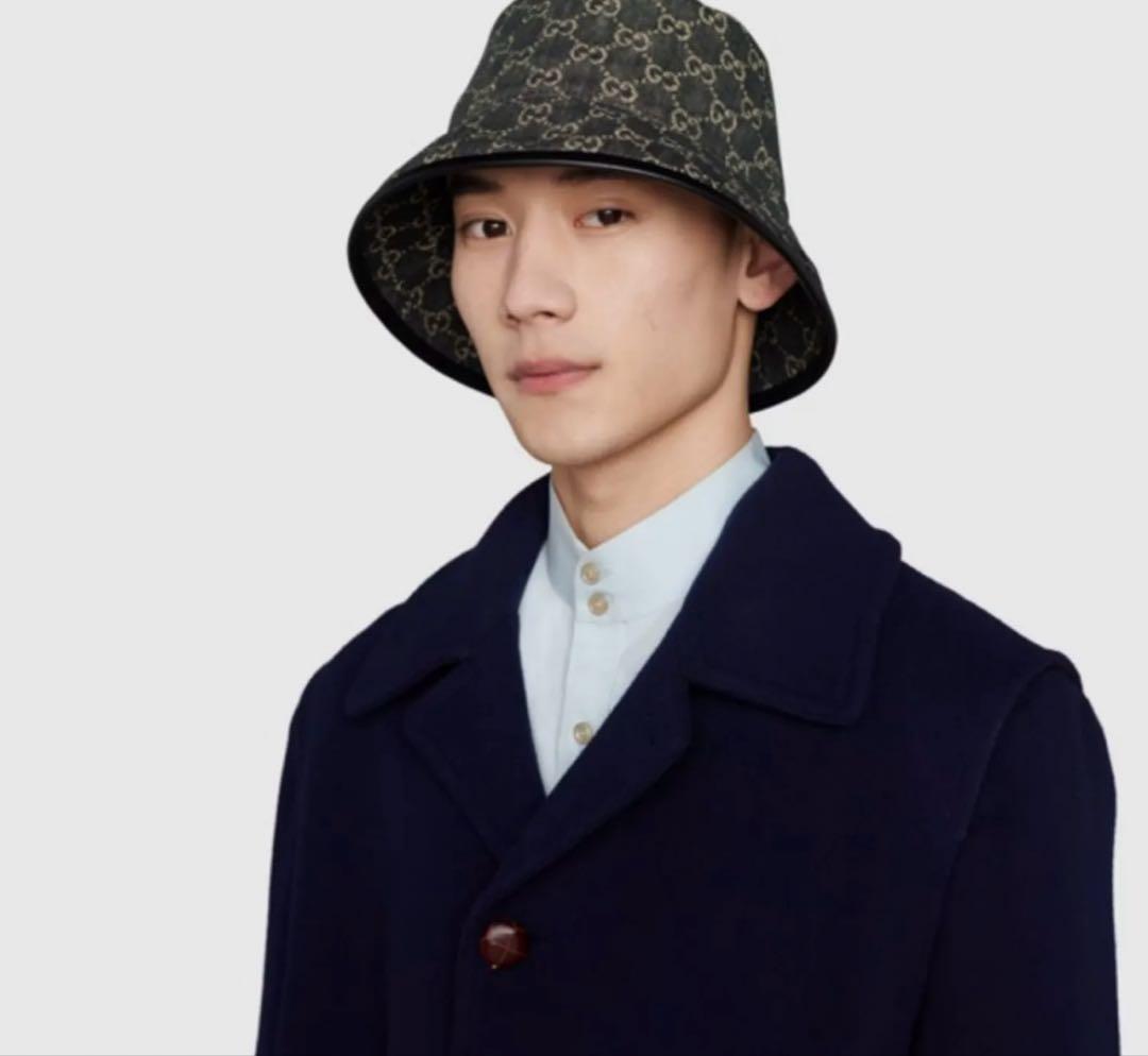 ♡ GUCCI ♡ グッチ GG ブラックデニム バケットハット 帽子