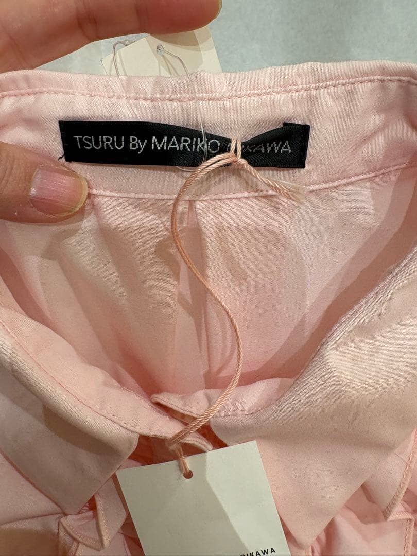 TSURU By MARIKO OIKAWA ピンクフリル長袖シャツ
