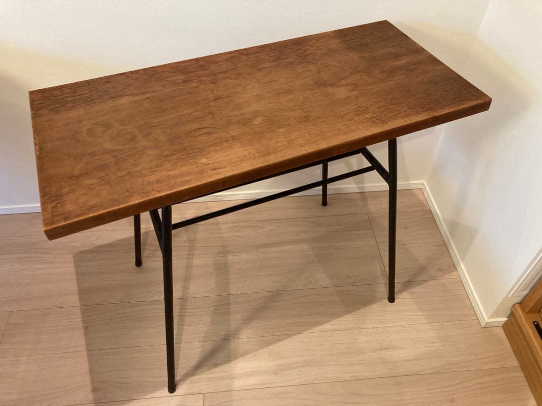 アイアン×無垢木製天板テーブル 作業台 デスク インダストリアルデザイン 工業系