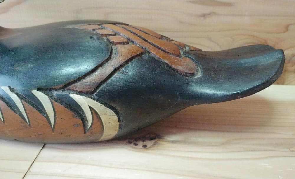 Tom Taber（トム・タバー:アメリカ彫刻家）カモの木彫デコイ