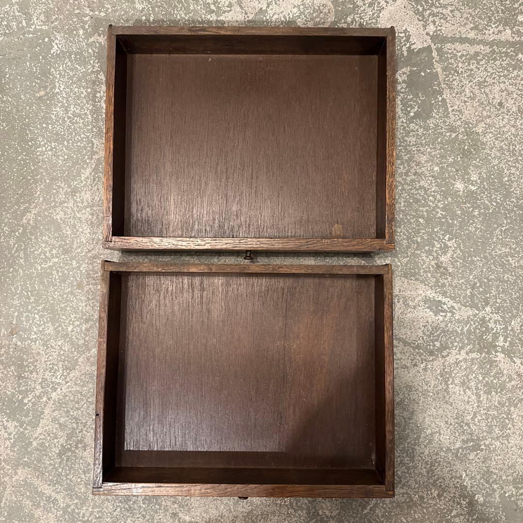 年末年始saleヴィンテージ　木製サイドテーブル　引き出し付き　2段