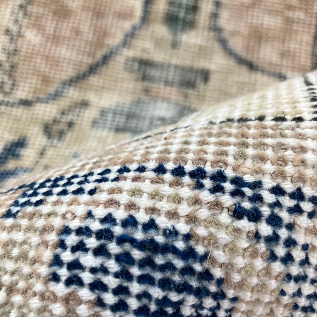 アート✳︎塔✳︎シャンデリア　キャラメルベージュ　ブルー　トルコヴィンテージラグ