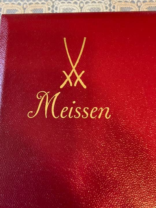 マイセン　鳥柄　透かし　金彩　箱あり