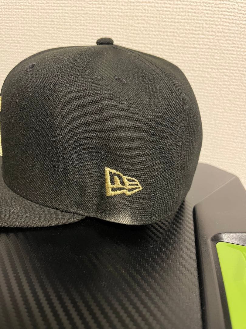 バナナマン　帽子　グリーンストライプ＆ゴールド文字　まとめ　キャップ　バ帽