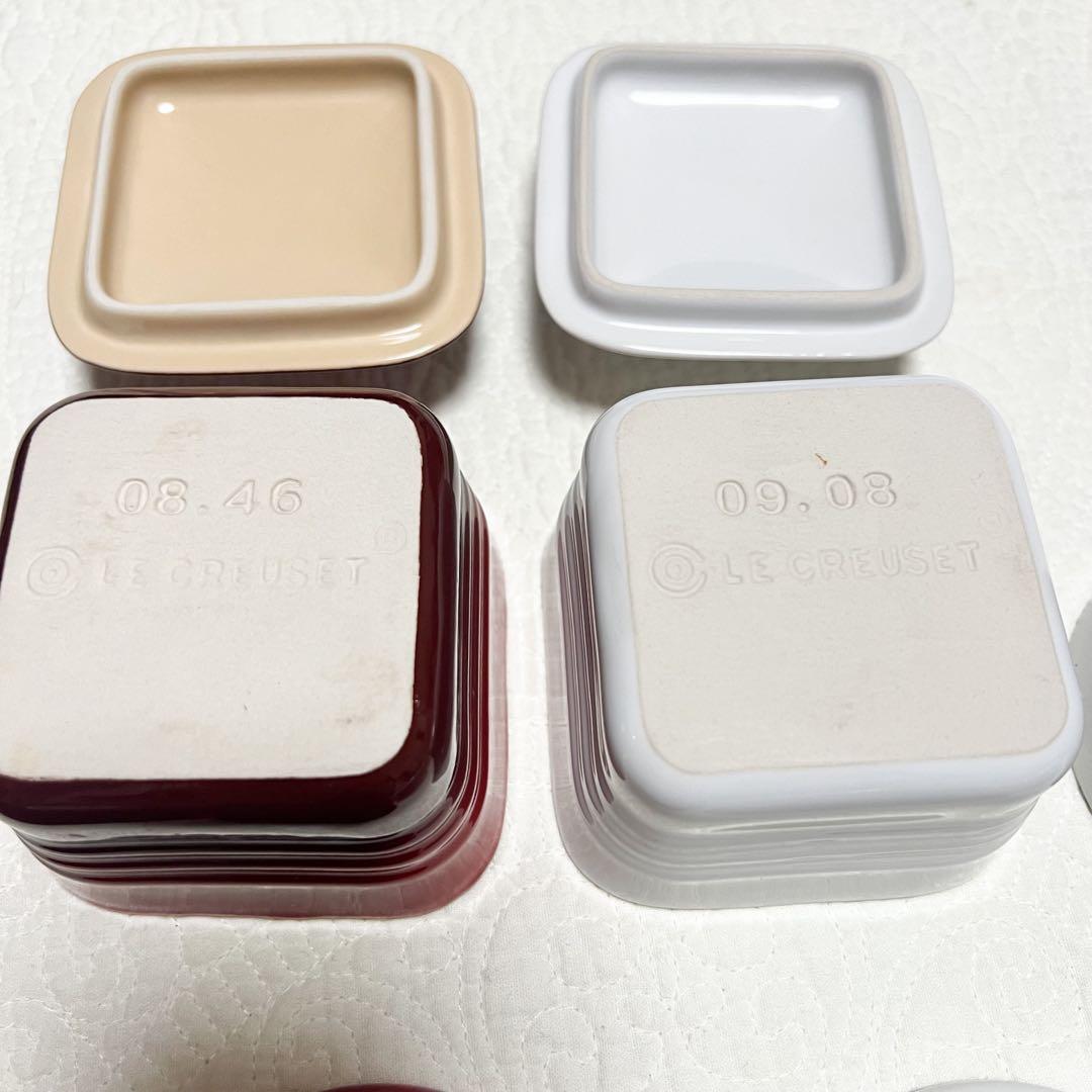 ㉟ルクルーゼ ラムカン カレ ユーテンシル 11点セット ホワイト レッド