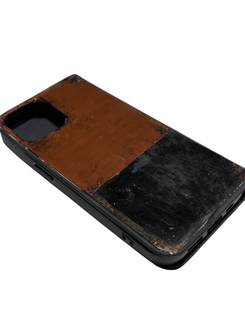 スチームパンクスペースギアBBさび塗装強化プレート手帳型ハンドメイドスマホケース