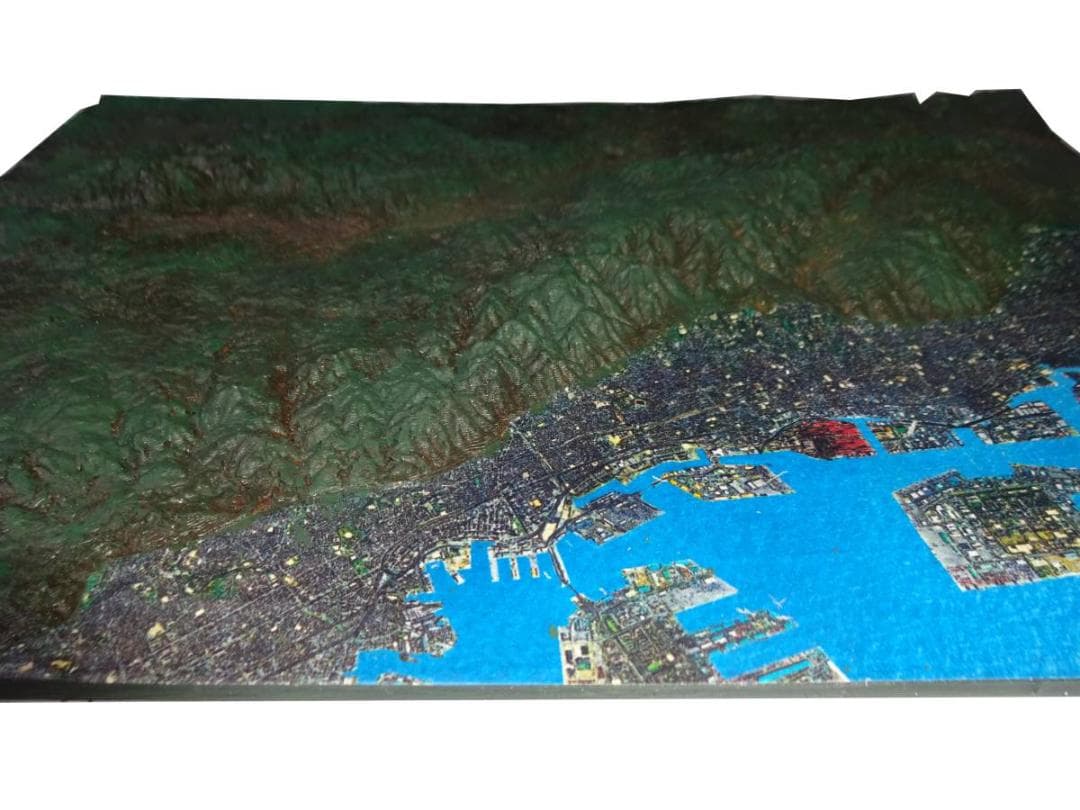 六甲山　山岳模型　スケール1/900000　ケース無しタイプ　透明地図付