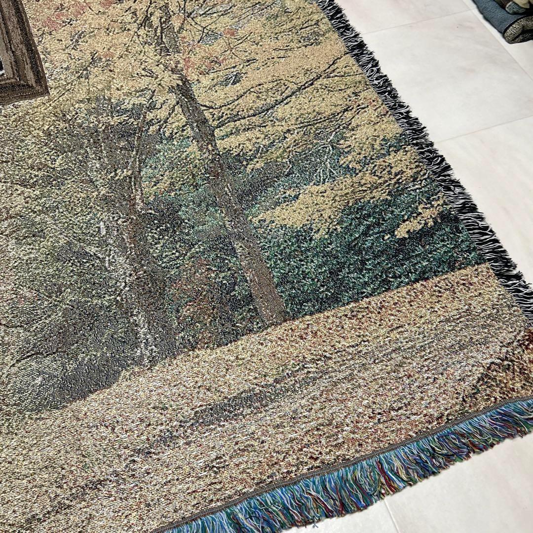 人物　マルチカバー　ソファーカバー　ヴィンテージラグ　185x133