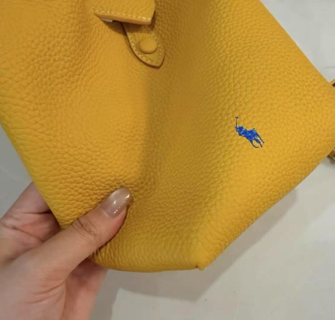 即日発送RALPH LAUREN ポロ・ラルフ・ローレン イエローハンドバッグ
