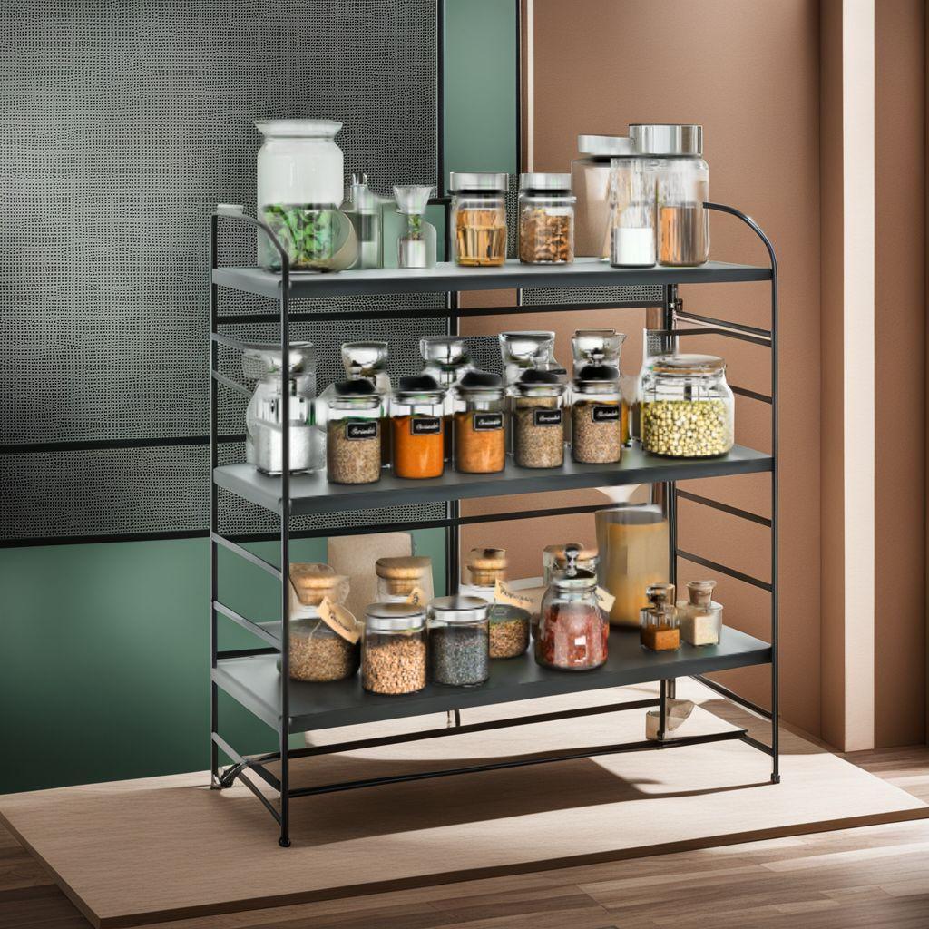 ☆３段調味料収納ラック　耐荷重＆安定感　多機能