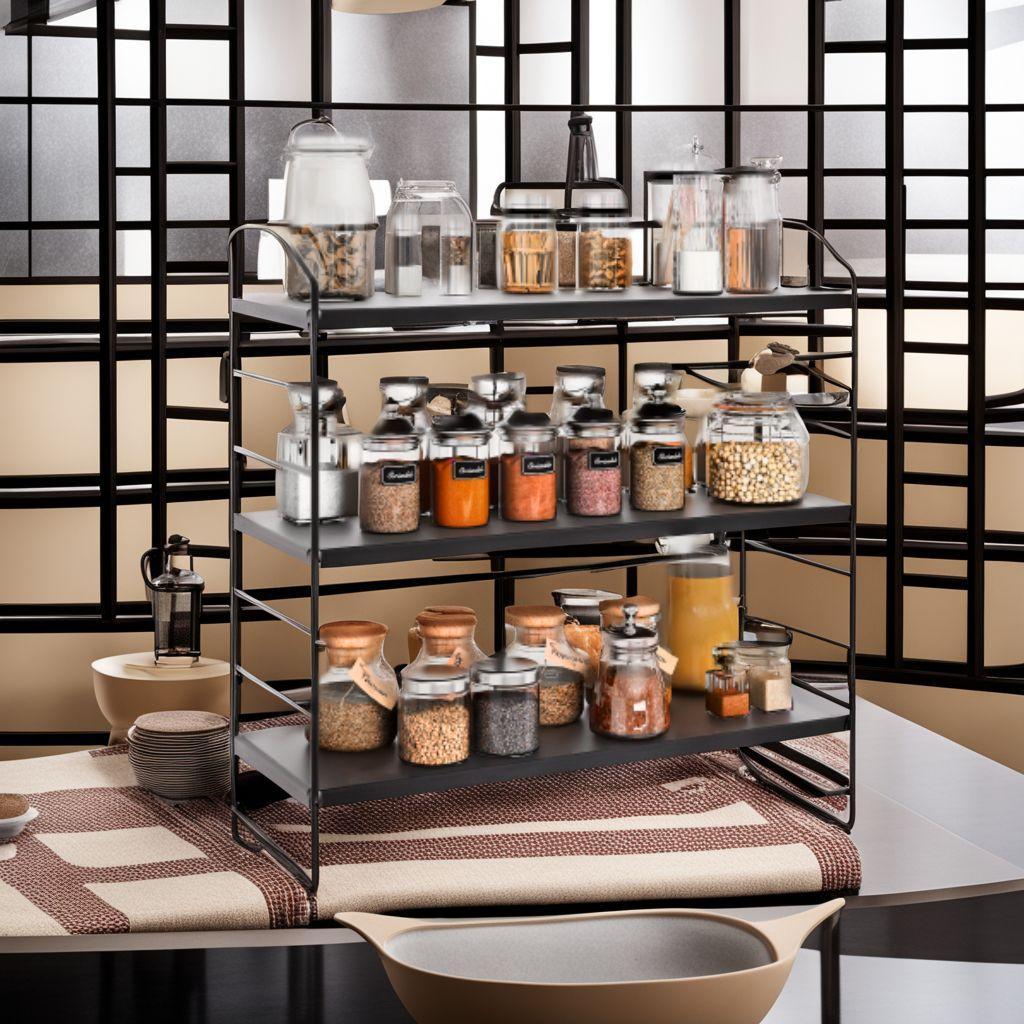 ☆３段調味料収納ラック　耐荷重＆安定感　多機能