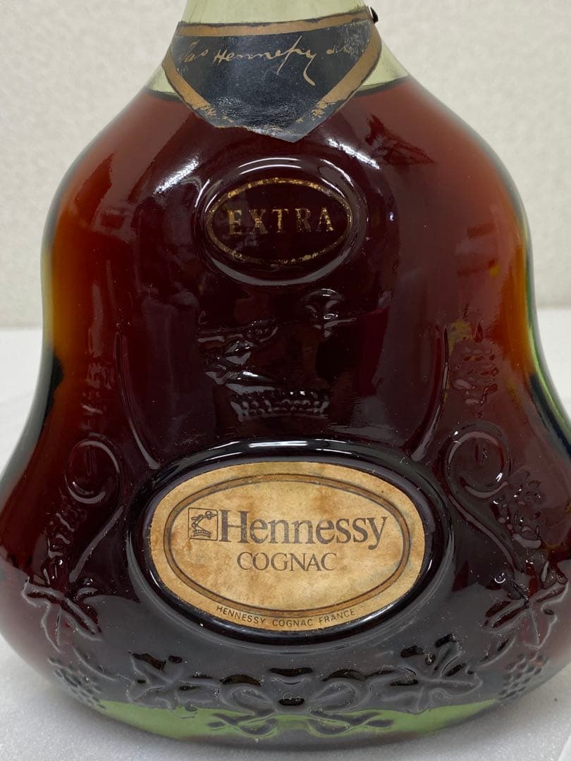 3-2684 【未開栓】Hennessy エクストラ グリーンボトル 金キャップ