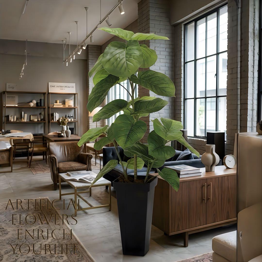 光触媒　人工観葉植物　フェイクグリーン　フレッシュDXスリムウンベラータ1.2m