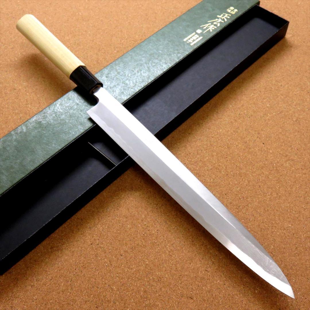 関の刃物 柳刃包丁 270mm 正広作別撰 ハガネ 黄紙 職人用 片刃 右利き