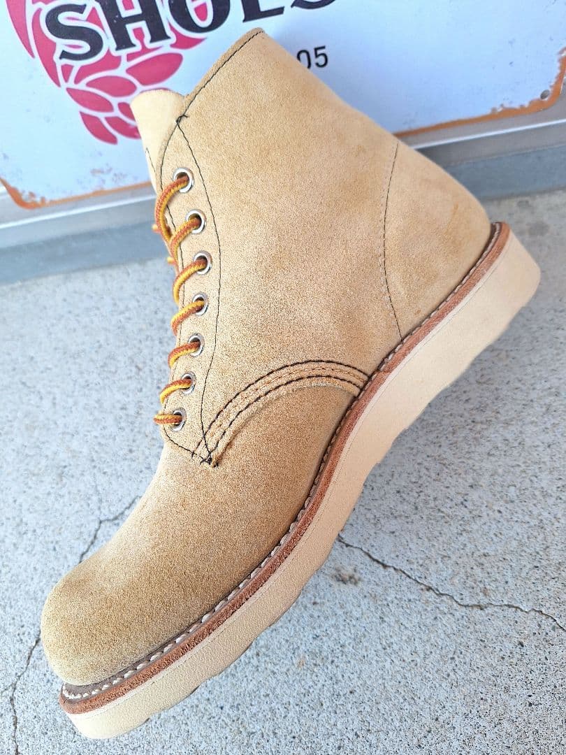 美品 レッドウィング 8167 プレーントゥ スエード 7E