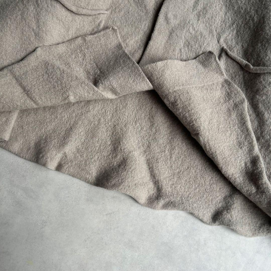 かぐれ ウールノーカラージャケット 圧縮ウール グレージュ 23AW