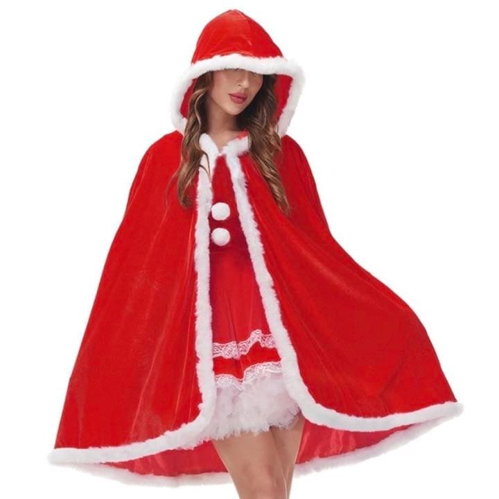 【在庫わずか】  マント サンタ クリスマス 子供 キッズ 大人 衣装 コスプレ