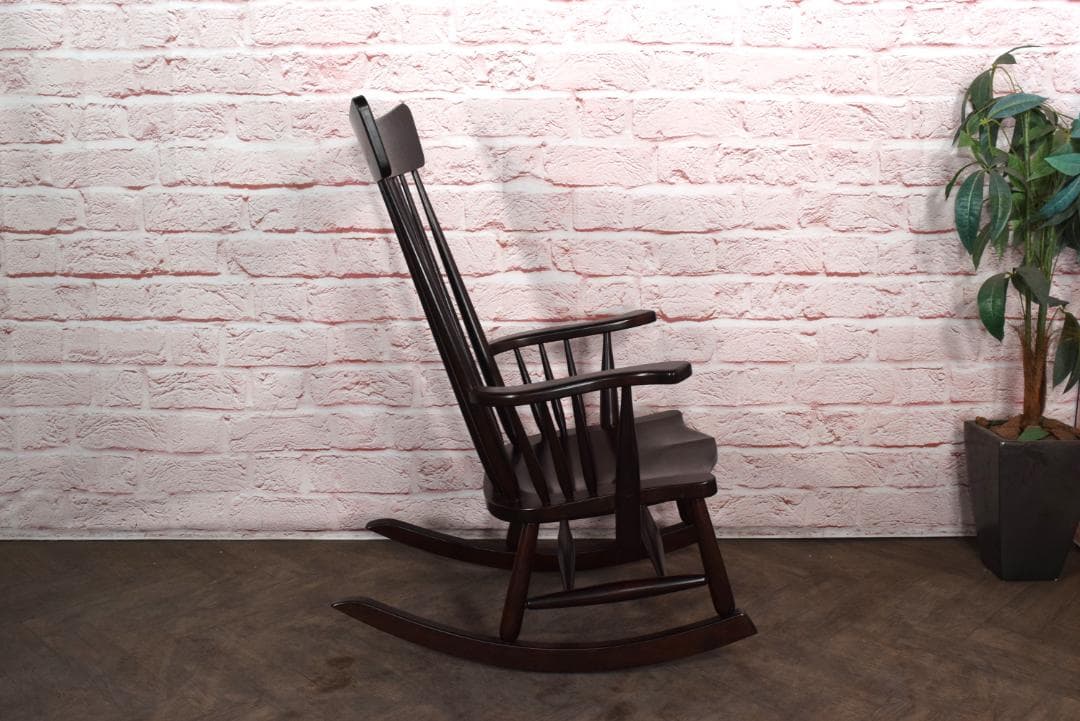 松本民芸家具 J型ロッキングチェア ミズメ材 約24万円