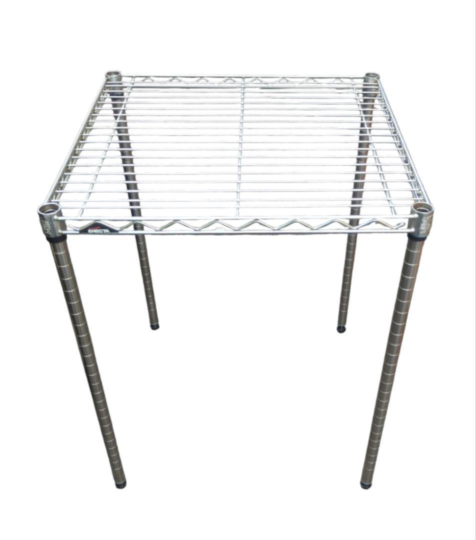 激レア ホームエレクター ワイヤーシェルフ 60cm×60cm 脚付