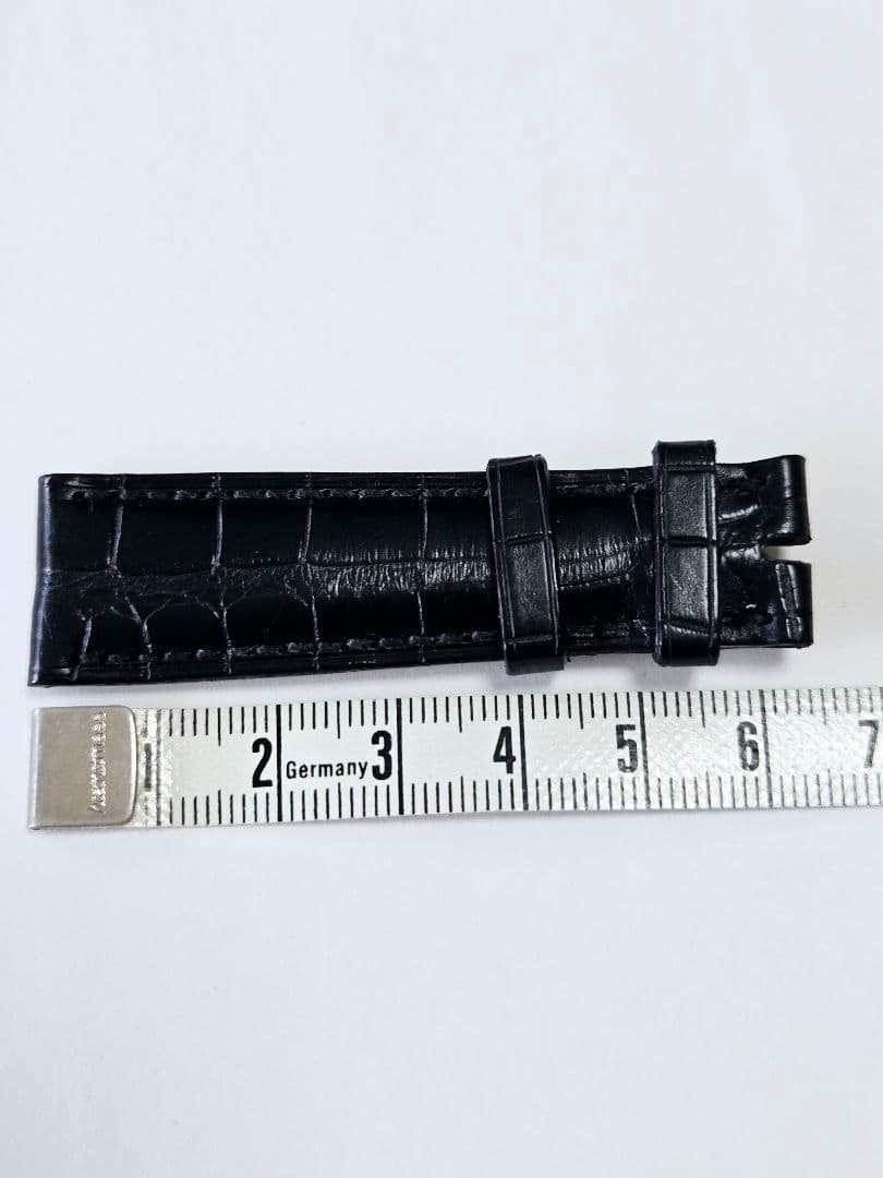 【ブランパン】ブラックレザーベルト クロコダイルパターン