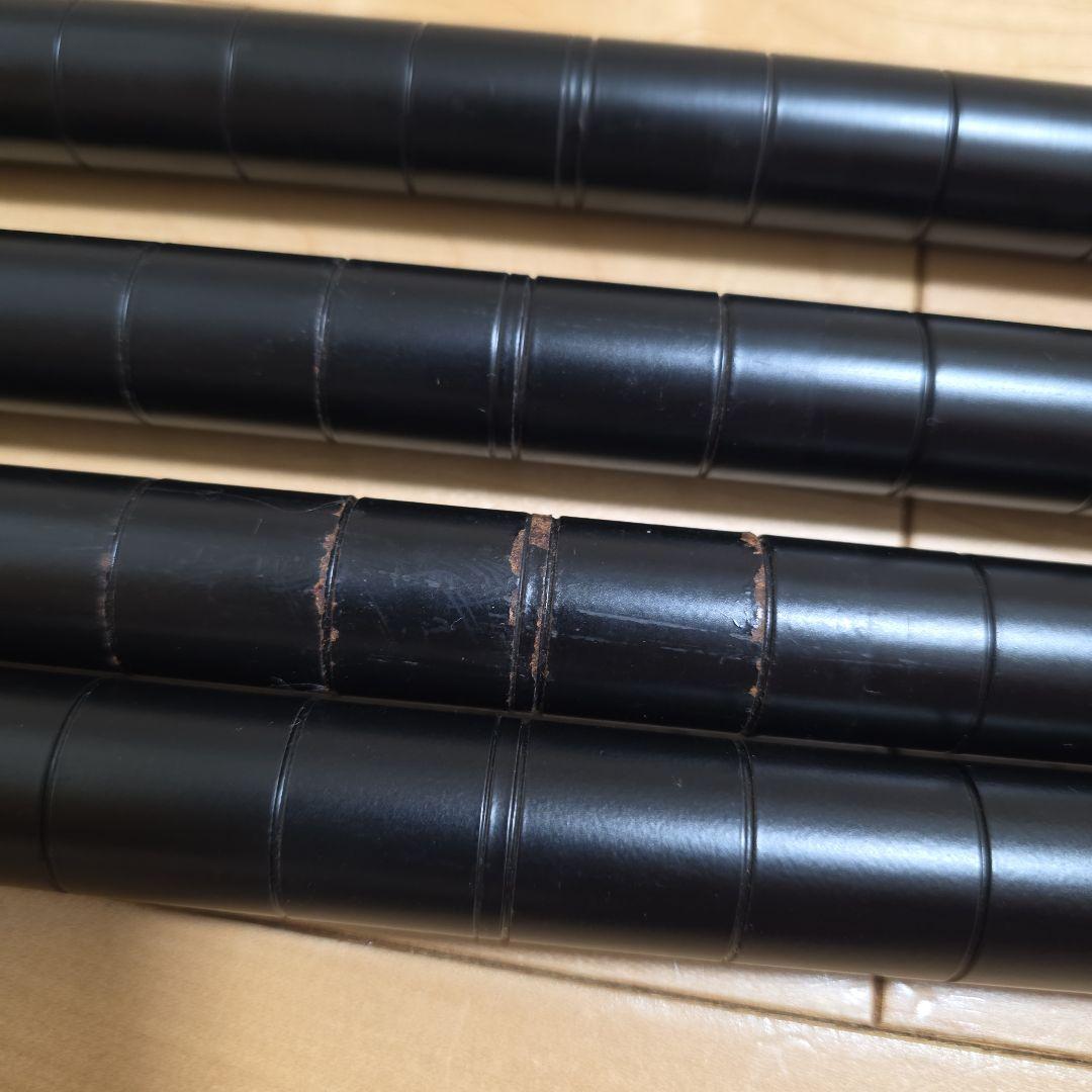 ホームエレクター　ポール 160cm ブラック 4本セット